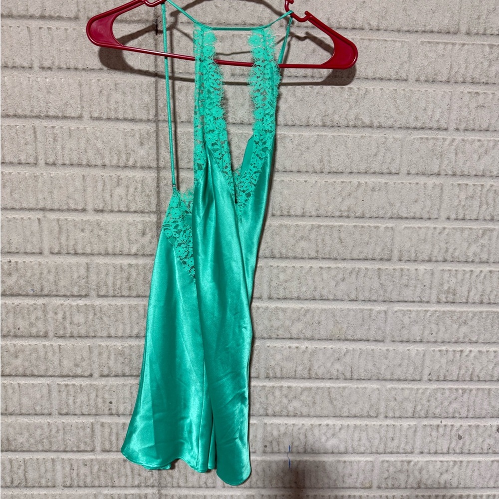 Victorias Secret Satin Lace Trim Nightgown size Small